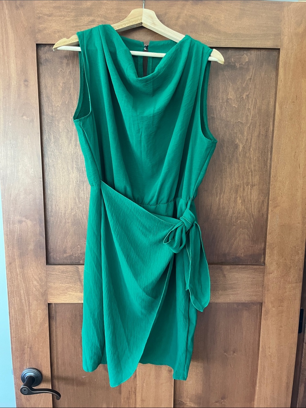 SHEIN Emerald Green Sleeveless Midi Dress with Side Tie